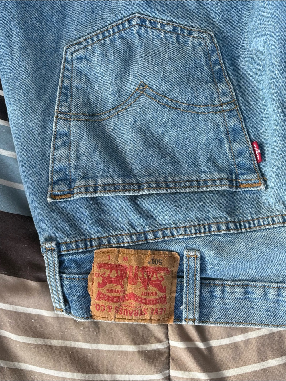 Levi's 501 Light Blue Denim Jacket with Signature Red Tab